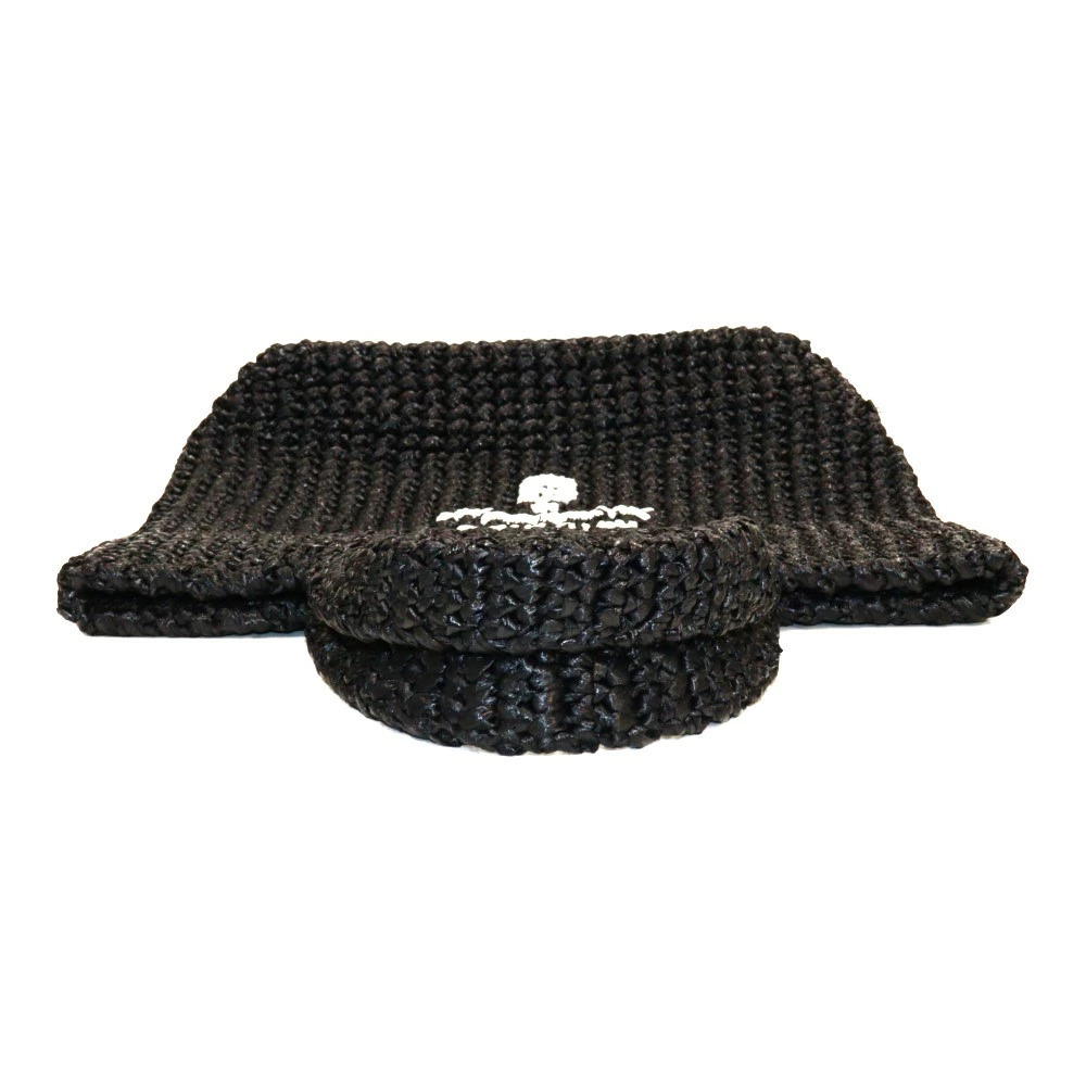 PRADA Raffia Tote Bag Black Basket Handbag - Picture 6 of 9